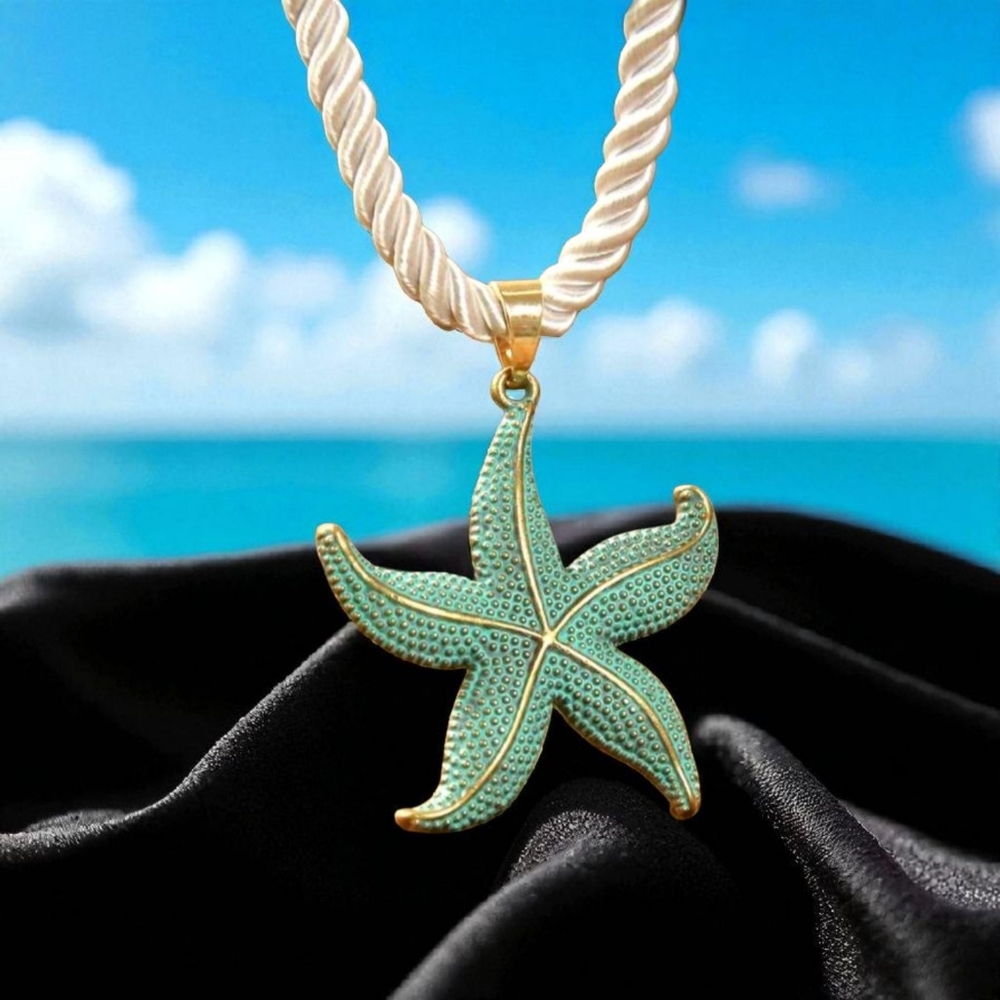 Trending Elegant Starfish Pendant Necklace - Picture 7 of 11